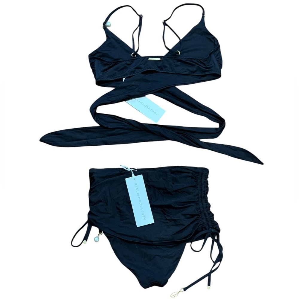 STELLA MCCARTNEY***Black Wrap- Around Bikini Set***Small $378 - Picture 5 of 5